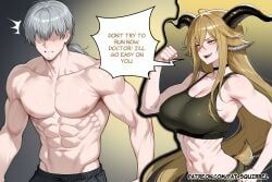 degenbrecher_(arknights), doctor_(arknights), arknights, fatest_squirrel, 1boy