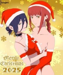 makima_(chainsaw_man), reze_(chainsaw_man), chainsaw_man, christmas, mappa