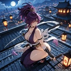 yuzuriha_(jigokuraku), jigokuraku, miyuai, 1girl, architecture