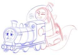 douglas_the_scottish_engine, mattel, thomas_and_friends, stinkek, blush