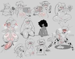 curly_brace, gwen_geek, gwen_martin, quote_(cave_story), vanilla_the_rabbit
