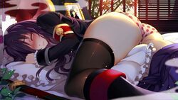 hell_girls, 1girls, ahoge, armband, ass