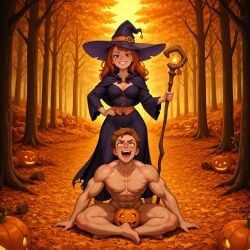 halloween, femdomfantasyai, balls, captured_male, cfnm