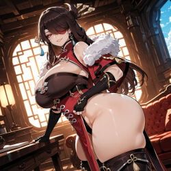 beidou_(genshin_impact), genshin_impact, miyuai, 1girl, bangs