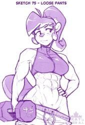 cinn_delafontaine, t-kay, 1girls, abs, anthro