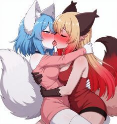 luna_(wolfychu), wolfychu, kissing, lesbian, lesbian_kiss