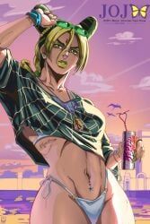 gta_vi_cover_girl, jolyne_kujo, grand_theft_auto, grand_theft_auto_vi, jojo's_bizarre_adventure
