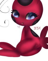 kwami, tikki_(miraculous_ladybug), miraculous_ladybug, esinaxxx, 1girl
