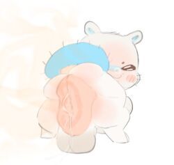 momonga_(chiikawa), chiikawa, iigomeow, anal_fluid_string, anal_fluids