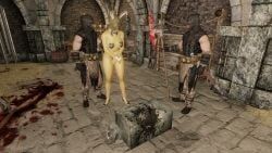 skyrim, beheaded, beheading, bunny_ears, bunny_girl