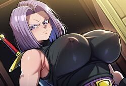 female_trunks, trunks_(dragon_ball), trunks_briefs, dragon_ball, dragon_ball_heroes