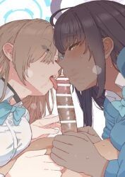 asuna_(blue_archive), karin_(blue_archive), blue_archive, cleaning_&_clearing_(blue_archive), millennium_science_school_student