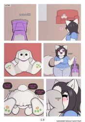 miranda_(woofyrainshadow), woofyrainshadow, anthro, balls, big_balls