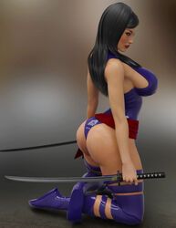 psylocke_(kwannon), marvel, marvel_comics, x-men, daz3dstudio