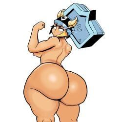 bibi_(brawl_stars), brawl_stars, melonmiloc, 1girl, ass_focus