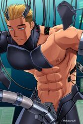 original_character, original, club_z, 1boy, abs