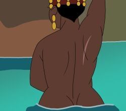 amara_(primal), primal_(series), ass, ass_focus, bathing