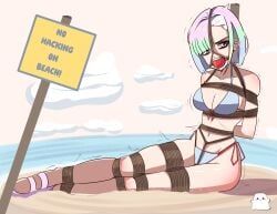 lucyna_kushinada, cyberpunk:_edgerunners, bondco, 1girls, arms_behind_back
