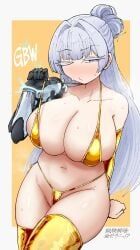 nayuta_(nikke), goddess_of_victory:_nikke, 1girls, arm_behind_back, bikini