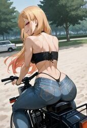kitagawa_marin, sono_bisque_doll_wa_koi_wo_suru, back_view, bike, bubble_butt