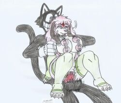 bianca_(eltonpot), cartoon_cat, beige_fur, big_breasts, big_hips