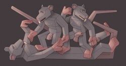 ravuer, absurd, anthro, caricature, cubism
