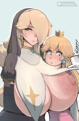princess_peach, princess_rosalina, mario_(series), ferdinandus, 2girls