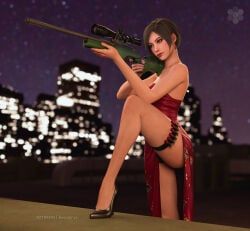 ada_wong, resident_evil, rendonyx, aiming_rifle, aiming_weapon