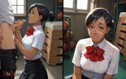 yuko_nishiwaki, persona_3, vilerune, 1boy, 1girl