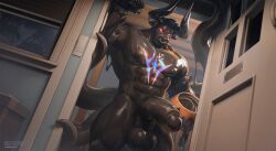 halloween, holidays, takahirosi, 2_horns, abs