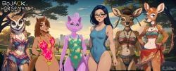 charlotte_moore, diane_nguyen, hollyhock_(bojack_horseman), hollyhock_manheim-mannheim-guerrero-robinson-zilberschlag-hsung-fonzerelli-mcquack_(bojack_horseman), penny_carson