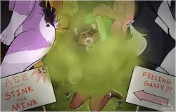 pibbalt, skunkstench, anthro, ass, bodily_fluids
