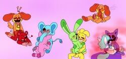 bobby_bearhug, bubba_bubbaphant, catnap, catnap_(poppy_playtime), crafty_corn