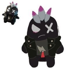 sprite_(fortnite), black_body, coat, penis, precum