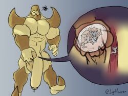 animal_humanoid, annoyed, anthro, arm_spikes, arthropod
