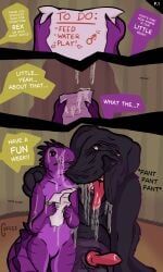 rex_(kingmastiff30), coffee_(artist), animal_genitalia, animal_penis, anthro