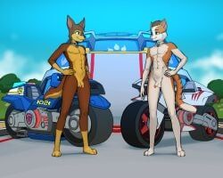 chase_(paw_patrol), wild_(paw_patrol), paw_patrol, diacordst, 3_toes