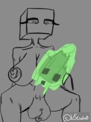 enderfuta, enderman, enderwoman, slime_(minecraft), minecraft