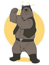 grizzly_(shirokuma_cafe), shirokuma_cafe, eclipsewolf, animal_genitalia, anthro