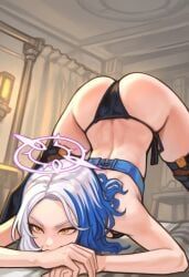 original, 1girls, arched_back, ass, back