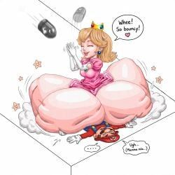 bullet_bill, mario, princess_peach, mario_(series), 1boy