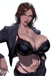 katarina_alves, tekken, abs, bra, brown_hair