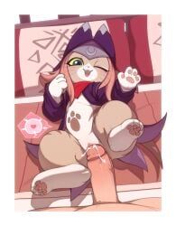 felyne, monster_hunter_(series), monster_hunter_stories_2:_wings_of_ruin, kekitopu, 1boy