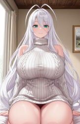 rossweisse, high_school_dxd, spacesoup, 1girl, antenna_hair