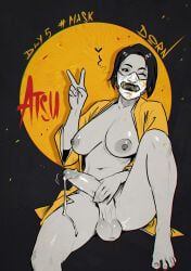 atsu_(ghost_of_yotei), ghost_of_yotei, dorndraws, 1futa, big_breasts