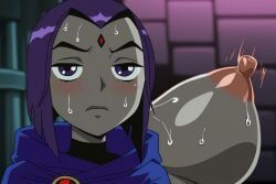 raven_(dc), teen_titans, 1girl, blue_cape, blue_cloak