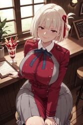 nishikigi_chisato, lycoris_recoil, patreon, kiraamane, 1girls