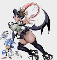 filia_(skullgirls), samson_(skullgirls), sonic_the_hedgehog, skullgirls, sonic_(series)