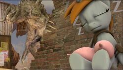 deathclaw, littlepip, fallout, fallout_(series), fallout_equestria