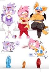 amy_rose, blaze_the_cat, rouge_the_bat, sonic_(series), jinu